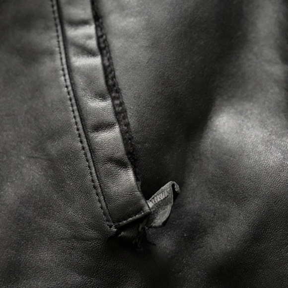 Vintage Men's Leather Jacket; Black; XXL size - Picture 13 of 14